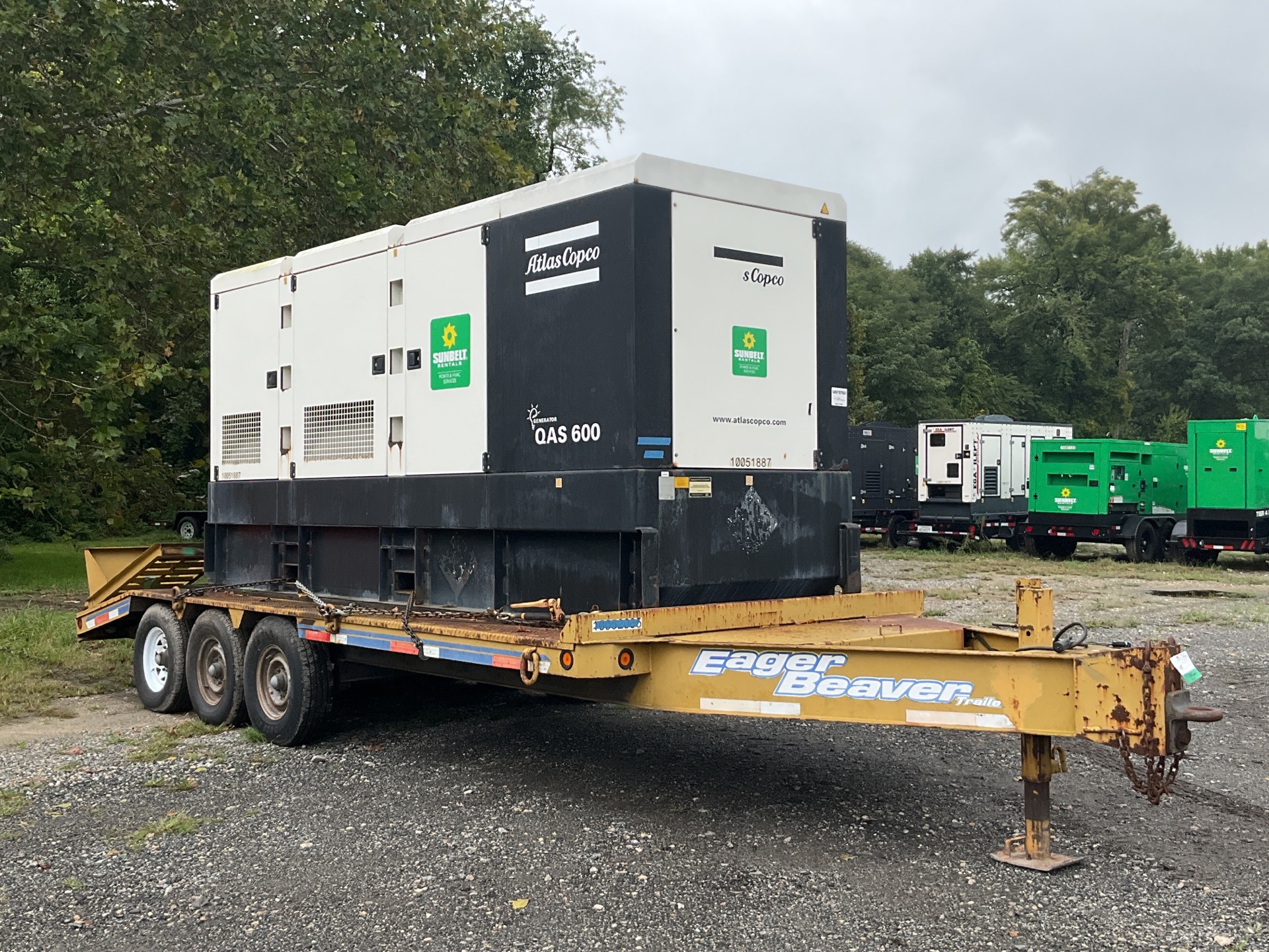 2013 Atlas Copco QAS600 457 kW Mobile Generator Set On 2006 Eager Beaver Trailer