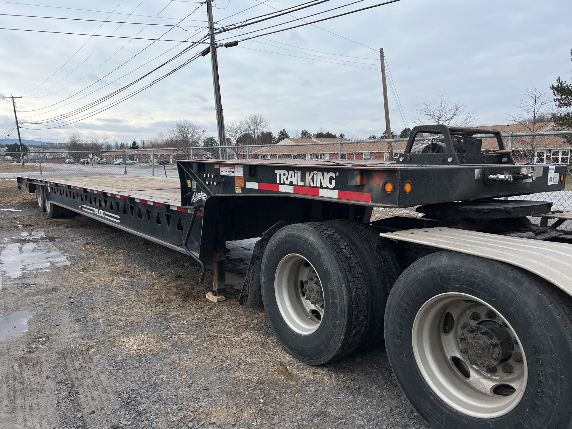 2013 Trail King TK80HT 50000 lb 50 ft T/A Gooseneck Hydraulic Tail Trailer