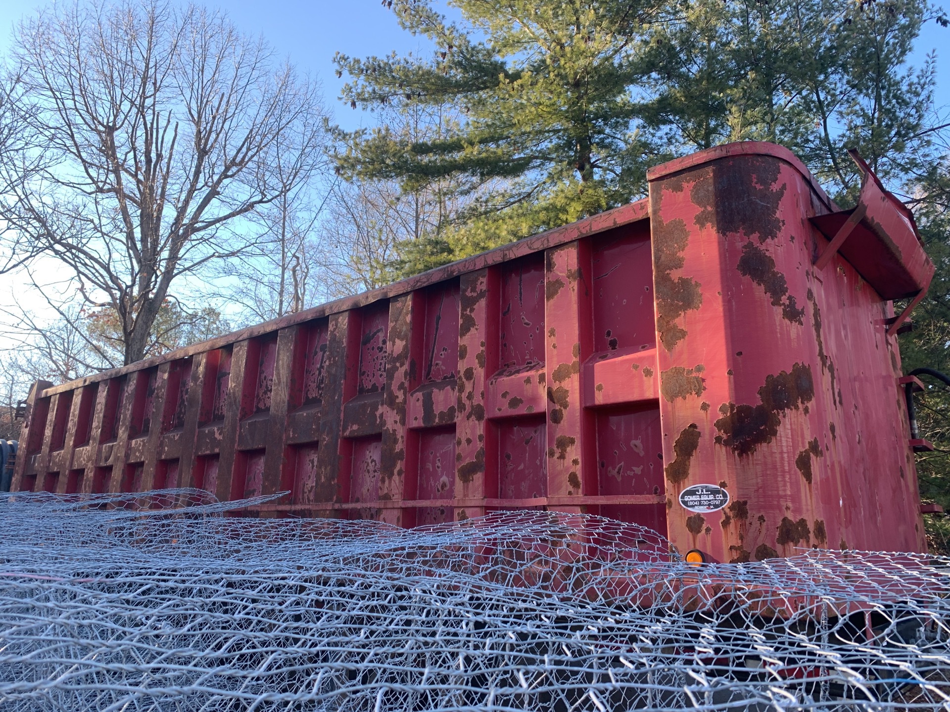 2000 R & S 28 ft T/A End Dump Trailer