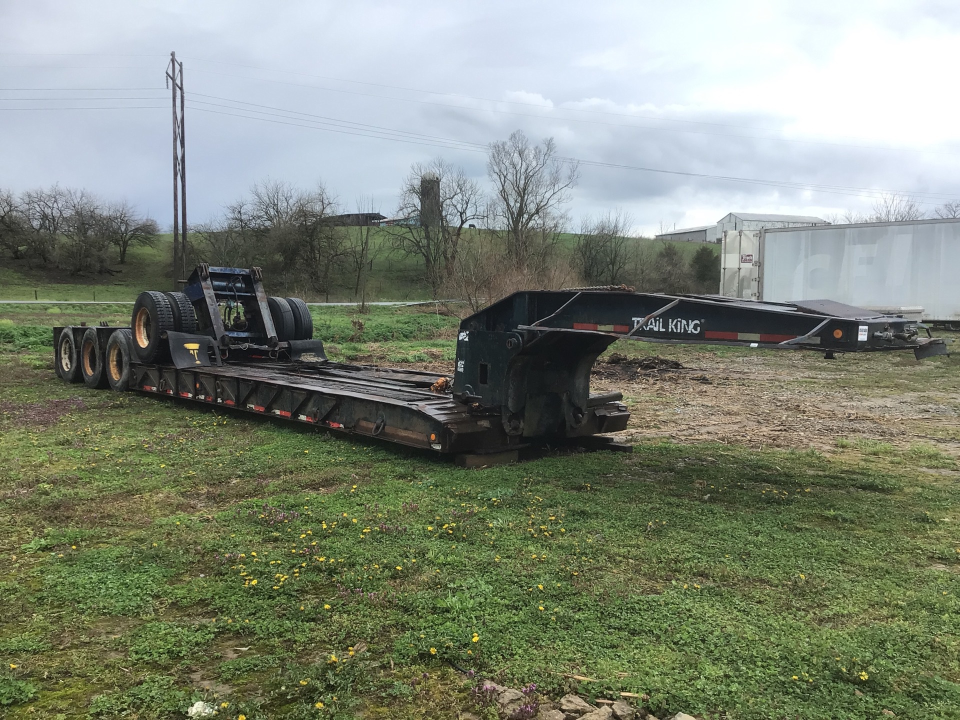 1987 Trail King 1553-4800 145800 lb 20 ft 8 in Tri/A Gooseneck Detach Trailer Lowboy Trailer