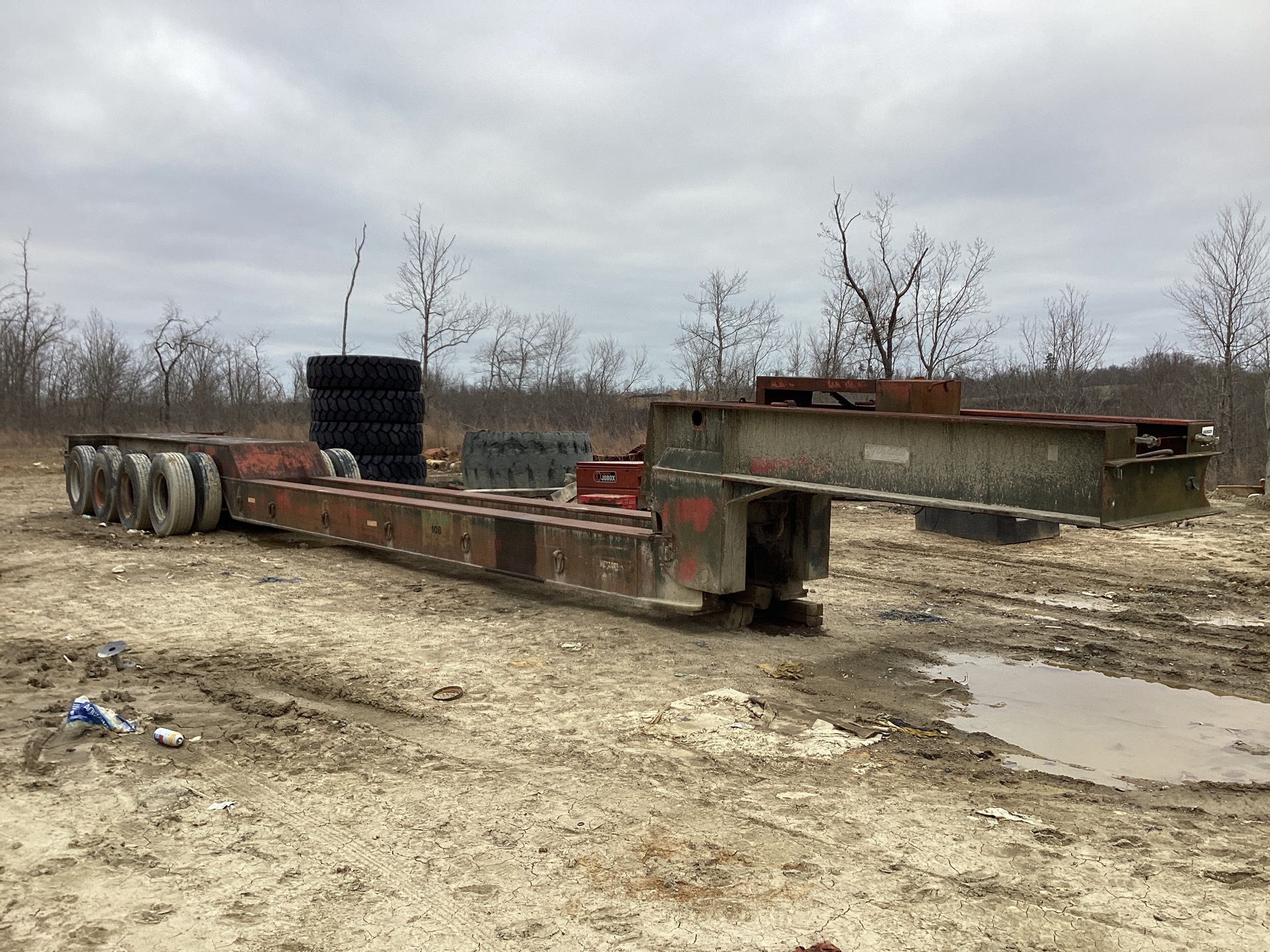 1984 Vulcan LBD75 7168 Quad/A Beam Lowboy Trailer
