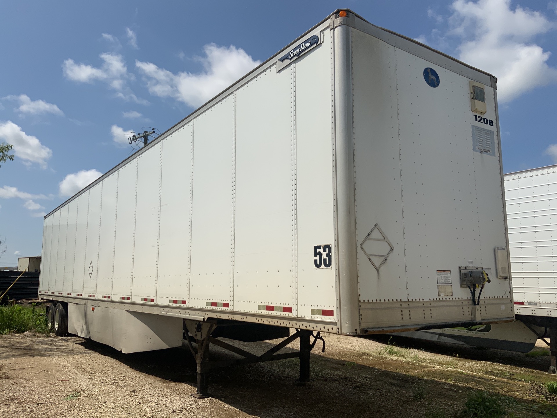 2012 Great Dane 53 ft T/A Van Trailer