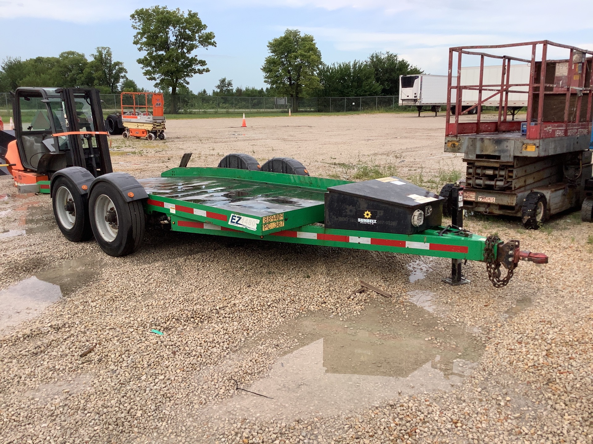 2016 Pratt EZ-1480S 14 ft T/A Ground Load Trailer